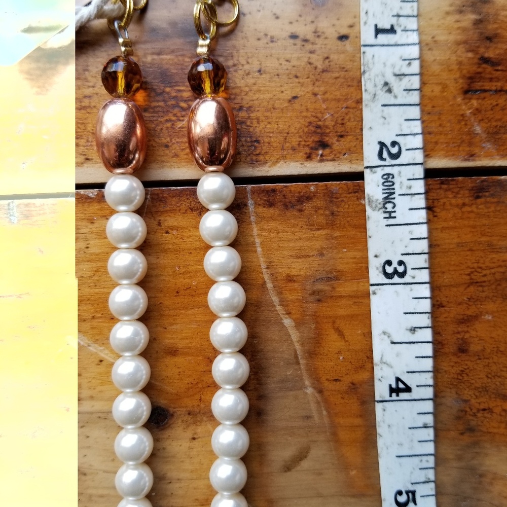 White Horn Pendant with golden Accents Necklace - Picture 14 of 16